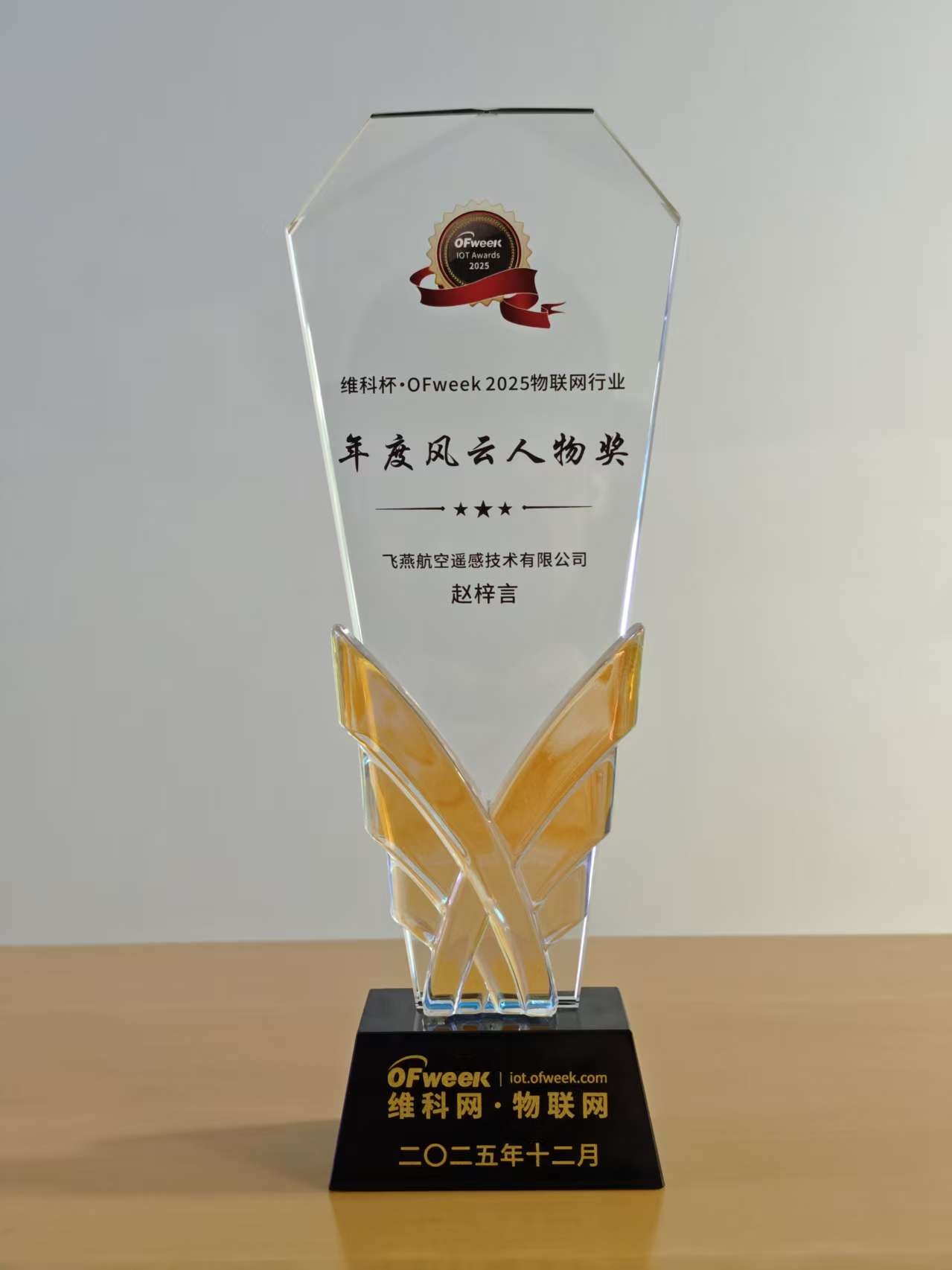 喜報(bào)丨飛燕遙感總經(jīng)理趙梓言榮獲“2025物聯(lián)網(wǎng)行業(yè)年度風(fēng)云人物”